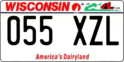 WI license plate 055XZL