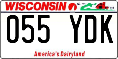 WI license plate 055YDK