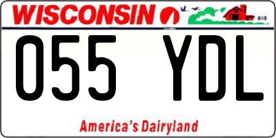 WI license plate 055YDL