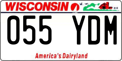 WI license plate 055YDM