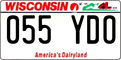 WI license plate 055YDO