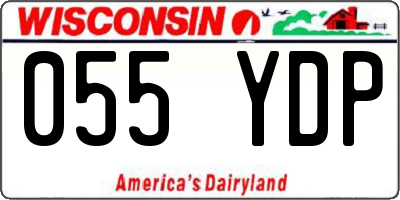 WI license plate 055YDP