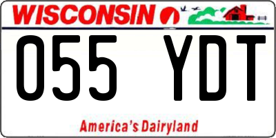 WI license plate 055YDT