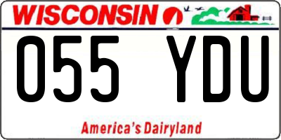 WI license plate 055YDU