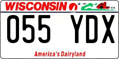WI license plate 055YDX