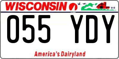 WI license plate 055YDY