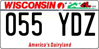 WI license plate 055YDZ