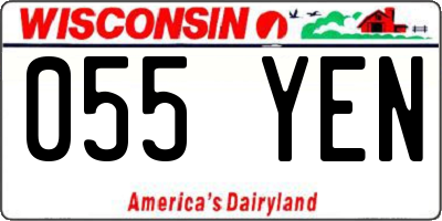 WI license plate 055YEN