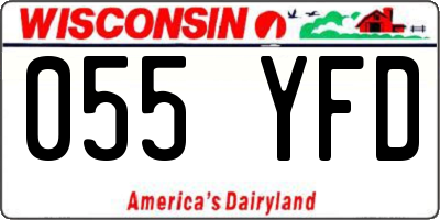WI license plate 055YFD