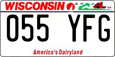 WI license plate 055YFG
