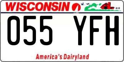 WI license plate 055YFH