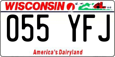 WI license plate 055YFJ