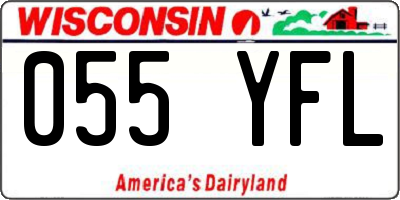 WI license plate 055YFL
