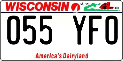 WI license plate 055YFO