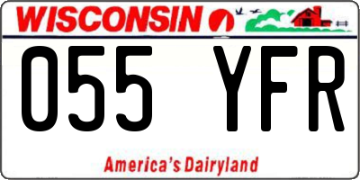 WI license plate 055YFR