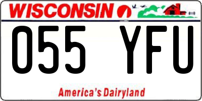 WI license plate 055YFU