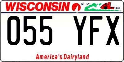 WI license plate 055YFX