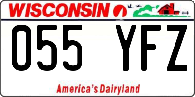 WI license plate 055YFZ
