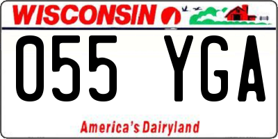 WI license plate 055YGA