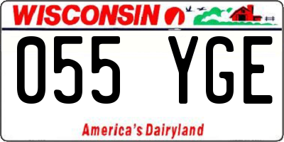 WI license plate 055YGE