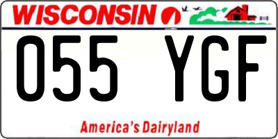 WI license plate 055YGF