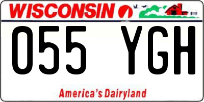 WI license plate 055YGH