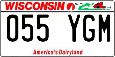 WI license plate 055YGM
