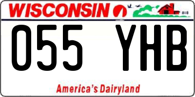 WI license plate 055YHB