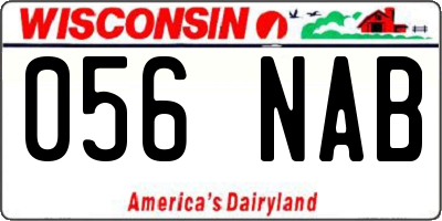 WI license plate 056NAB