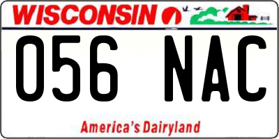 WI license plate 056NAC