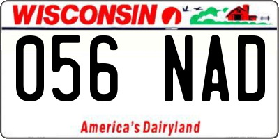 WI license plate 056NAD