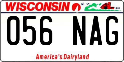 WI license plate 056NAG