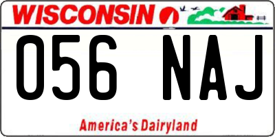 WI license plate 056NAJ