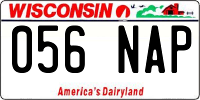 WI license plate 056NAP