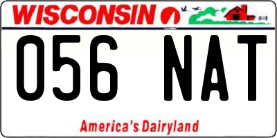 WI license plate 056NAT