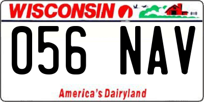 WI license plate 056NAV