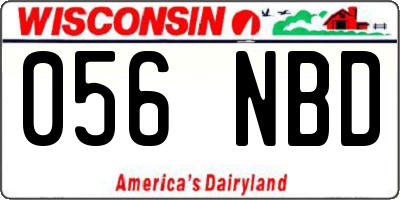 WI license plate 056NBD