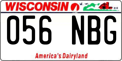 WI license plate 056NBG
