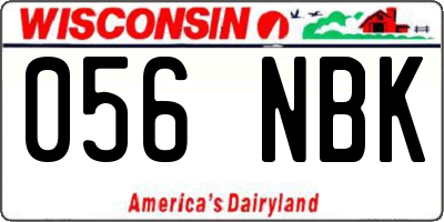 WI license plate 056NBK