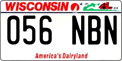 WI license plate 056NBN