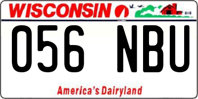 WI license plate 056NBU