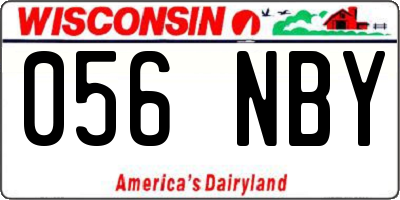 WI license plate 056NBY