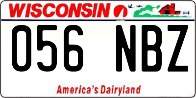 WI license plate 056NBZ