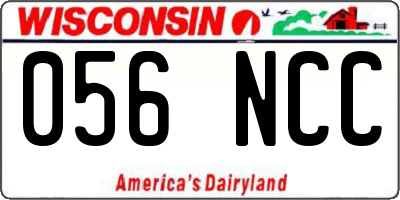 WI license plate 056NCC