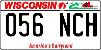 WI license plate 056NCH