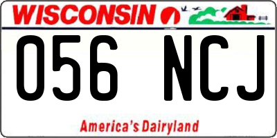 WI license plate 056NCJ
