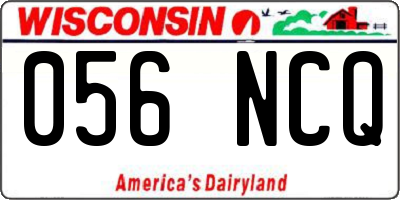 WI license plate 056NCQ