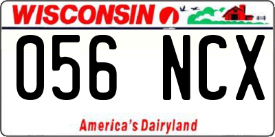 WI license plate 056NCX