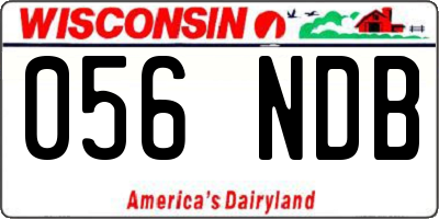 WI license plate 056NDB