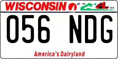WI license plate 056NDG